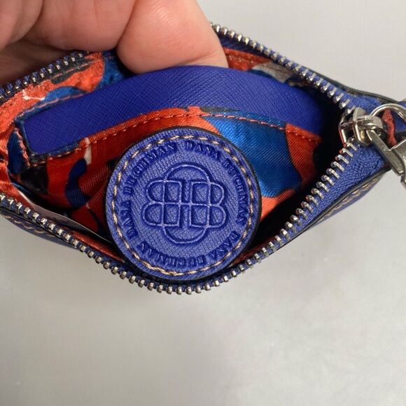 Dana Buchman Blue Zip Close Wallet Orange Blue Liner. - Picture 3 of 8